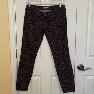 Free people cheetah print skinny Jean